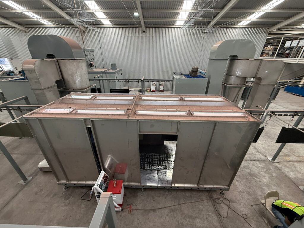 horno de pintura visto desde arriba