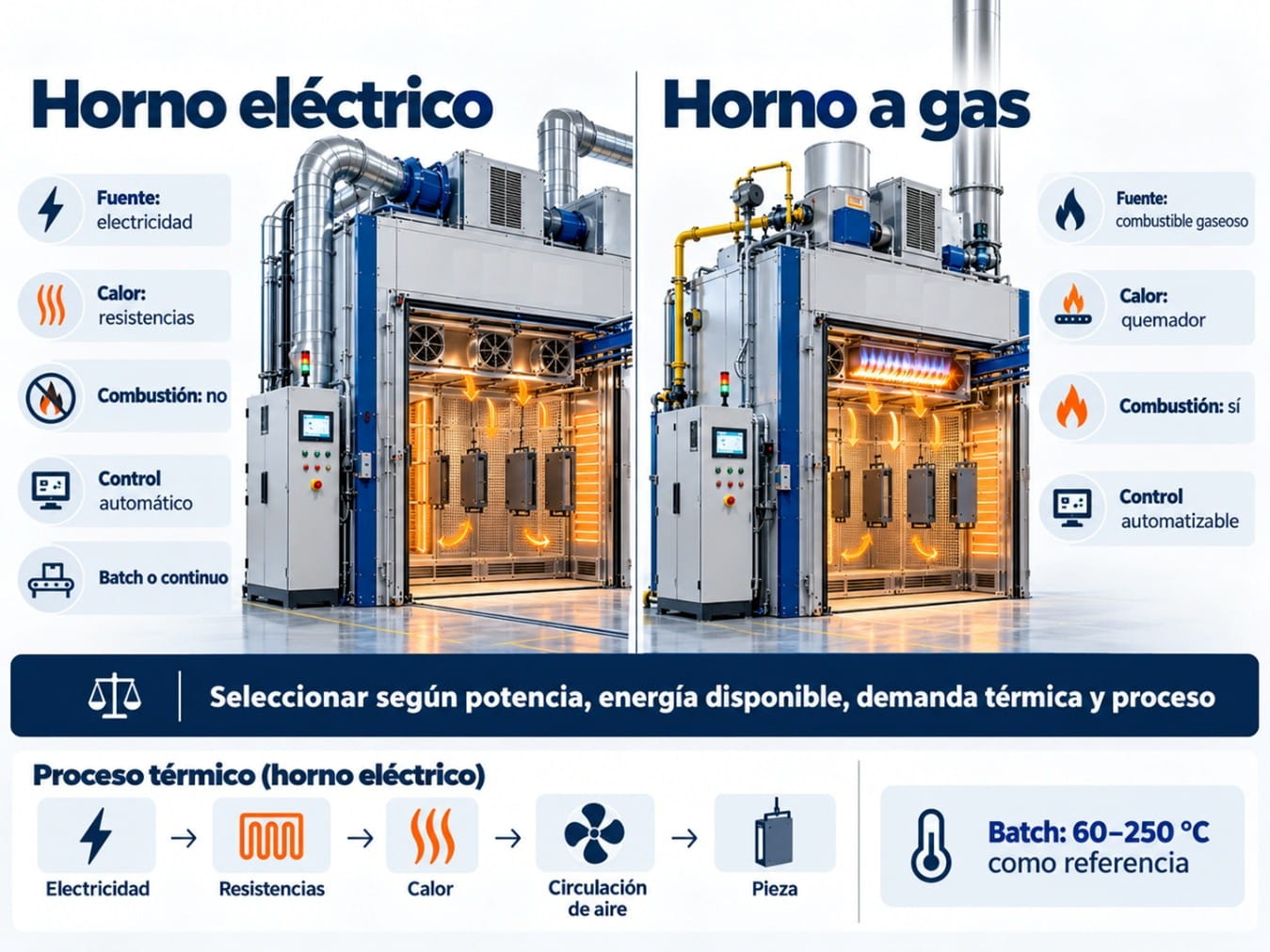 Diferencias entre un horno eléctrico y uno a gas