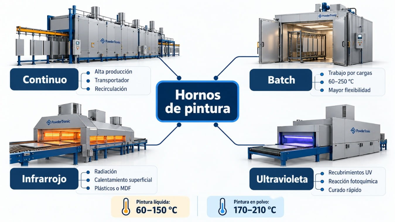 tipos de hornos de pintura